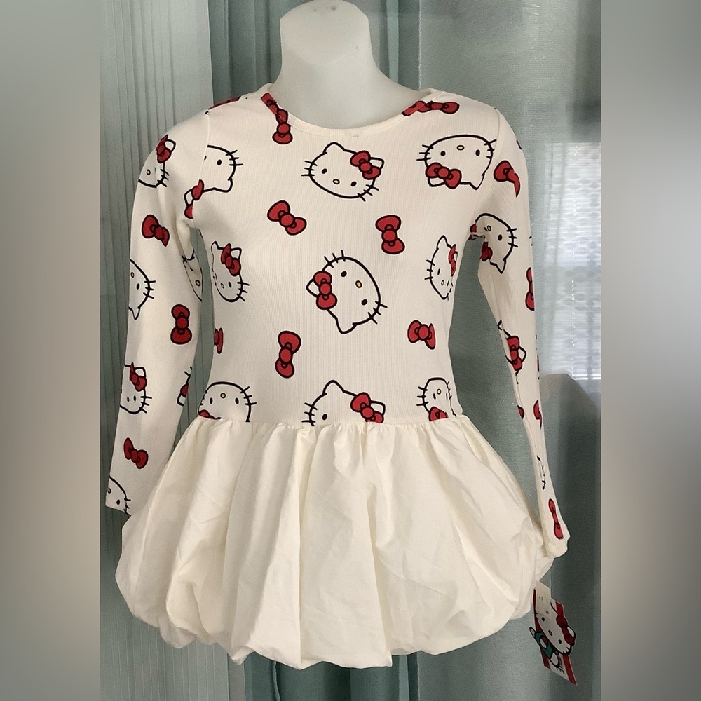 Hello Kitty Ribbed Drop Waist Dress